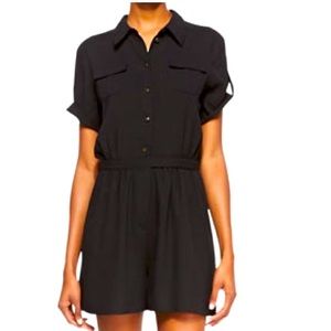 Shoshanna Giovanna Short Sleeve Jumpsuit Romper